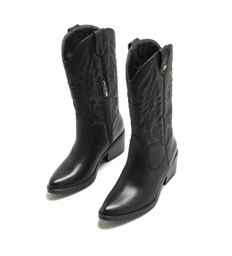 Mustang TANUBIS black boots -Heel height 6cm