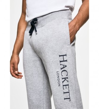 Hackett London Tekaške hlače z logotipom London siva