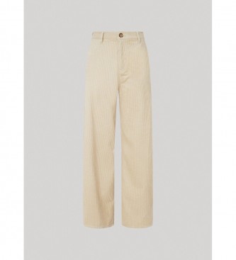 Pepe Jeans Pantaloni chino Cecilia in cordoncino beige