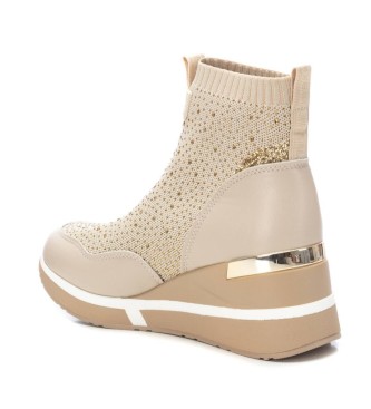 Xti Ankle boots 141701 beige -height wedge: 6cm