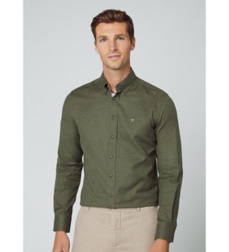 Hackett Camisa de flanela verde