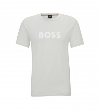 BOSS T-shirt med logo i beige