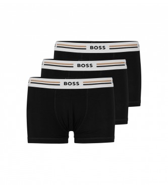 BOSS 3-pack svarta Revive boxershorts