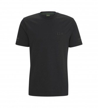 BOSS T-shirt met zwarte strepen en logo