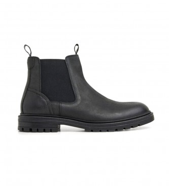 Pepe Jeans Logan Chelsea Leather Ankle Boots black