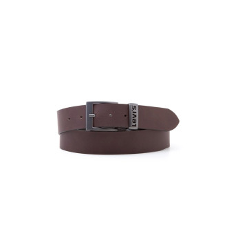 Levi's Ashland Leather Belt Metal Brown