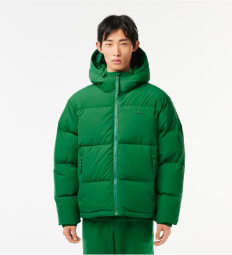 Lacoste Quilted and water-repellent jacket green