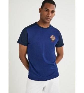 Hackett London Koszulka Crest Multi niebieska