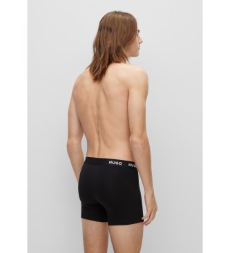 HUGO Rajstopy 3 Pack 3 Logo Black Waistband