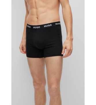 HUGO Pack 3 Boxers Logo Waistband black