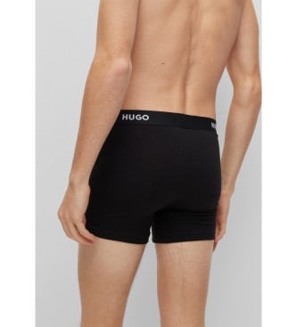 HUGO Pack 3 Boxers Logo Waistband black