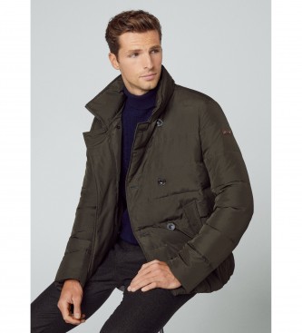 Hackett London Quilted down jacket green