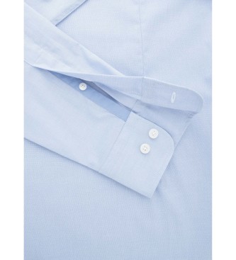 Hackett London Hemd Essential Textur blau
