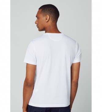 Hackett London T-shirt avec logo brod blanc
