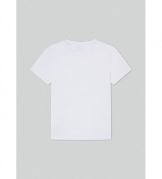 Hackett London Koszulka z białym haftowanym logo