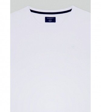 Hackett London Koszulka z białym haftowanym logo