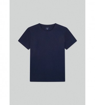 Hackett London T-shirt med marinbl broderad logotyp