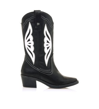 Mustang Teo leather boots black -Height heel 5cm