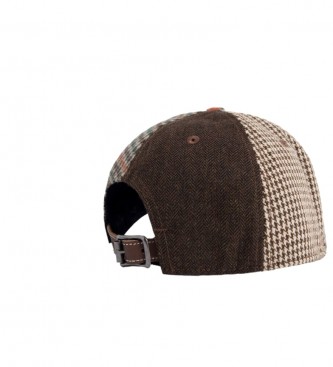 Hackett London Casquette patchwork marron