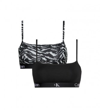Calvin Klein Pack of 2 Bralette bras grey, black - ESD Store fashion,  footwear and accessories - best brands shoes and designer shoes