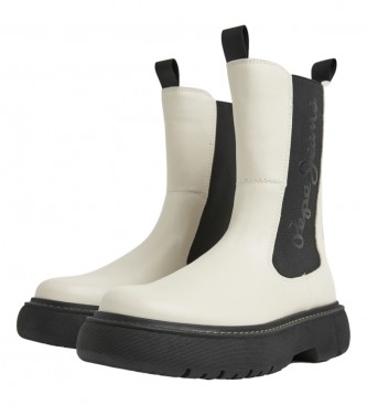 Pepe Jeans Yoko Chelsea ankle boots white