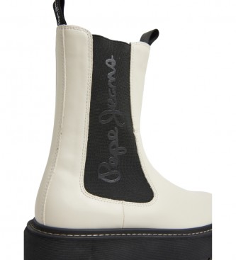 Pepe Jeans Yoko Chelsea ankle boots white