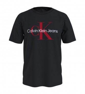 Calvin Klein Jeans T-shirt de corte justo com monograma preto