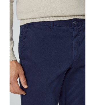 Hackett London Pantaloni con trama blu scuro