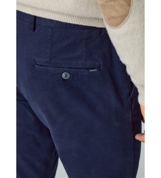 Hackett London Pantaloni con trama blu scuro