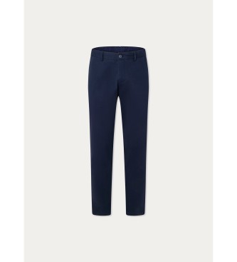 Hackett London Pantaloni con trama blu scuro