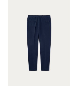 Hackett London Pantaloni con trama blu scuro