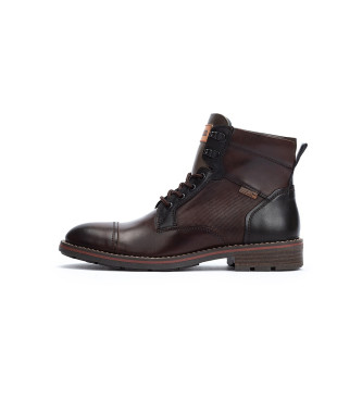 Pikolinos Brown York Leather Ankle Boots