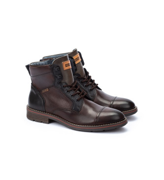 Pikolinos Brown York Leather Ankle Boots