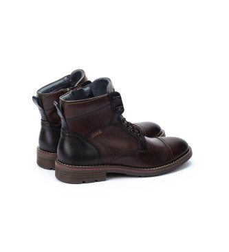 Pikolinos Brown York Leather Ankle Boots