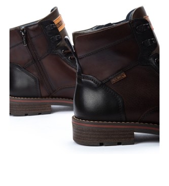 Pikolinos Brown York Leather Ankle Boots