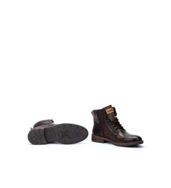 Pikolinos Brown York Leather Ankle Boots