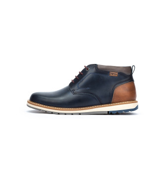 Pikolinos Leather Ankle Boots Berna navy