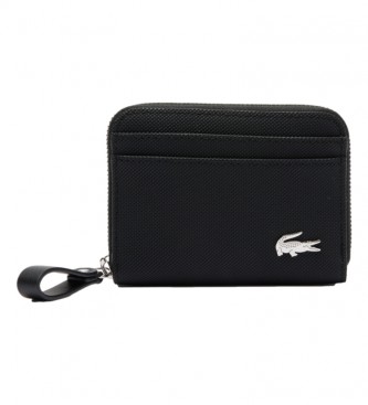 Lacoste Brieftasche mit Reiverschluss schwarz