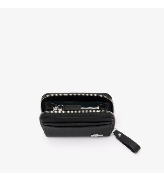 Lacoste Brieftasche mit Reiverschluss schwarz
