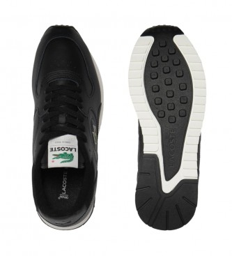 Lacoste Linetrack Leder Sneakers schwarz