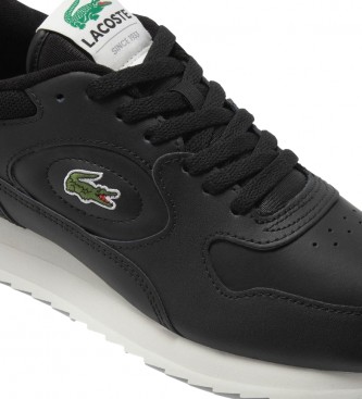 Lacoste Linetrack Leder Sneakers schwarz