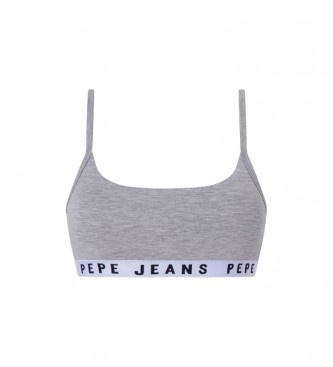 Pepe Jeans Bralette Sports Bra Logo Grey