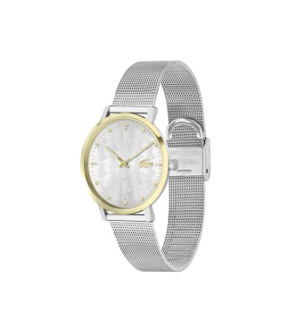 Lacoste Posrebrzany zegarek analogowy Crocorigin 