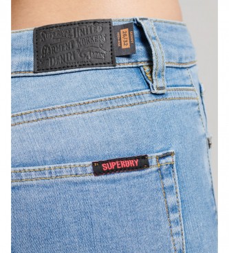 Superdry Skinny jeans med hg midja i bl ekologisk bomull