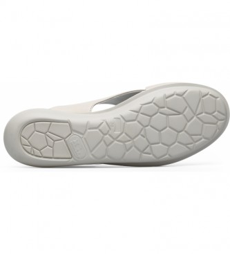 Camper Balonski sandali iz sivega usnja -Višina: 5 cm