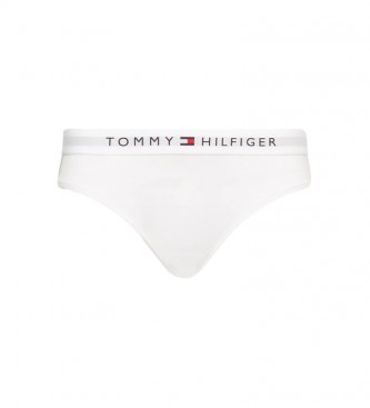 Tommy Hilfiger Białe slipy z logo w pasie