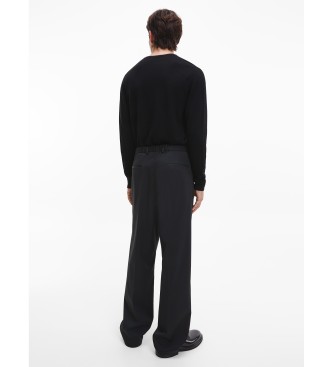 Calvin Klein Maglione in lana merino nera