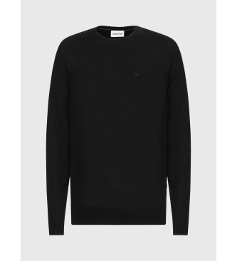 Calvin Klein Pull en laine mrinos noir