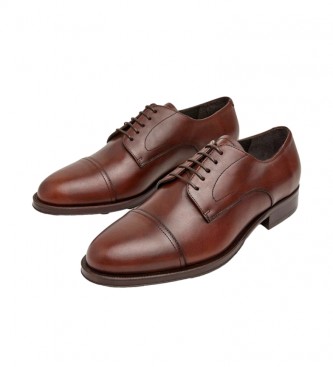 Hackett London Sapatos de couro castanhos Bluchers