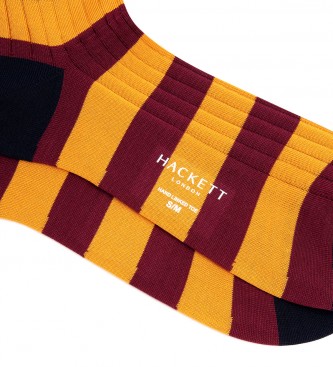 Hackett London Rugby Socks maroon, yellow